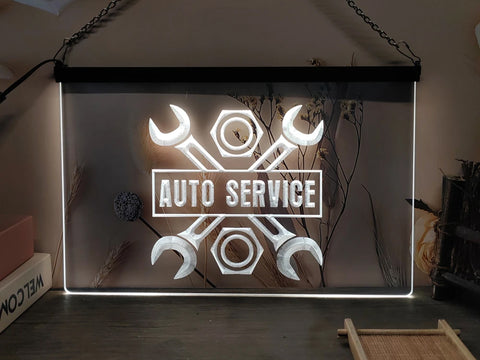 Image of Auto Service Garage Mechanic MOT LED Neon Sign