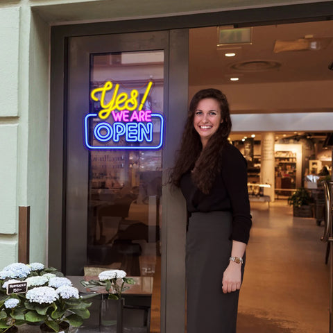 Image of Yes We Are Open LED Neon Flex Sign