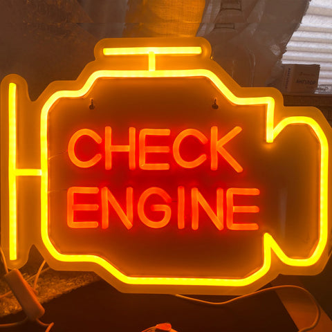 Image of Check Engine LED Neon Flex Sign