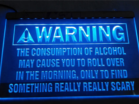 Image of Alcohol Warning Illuminated Sign