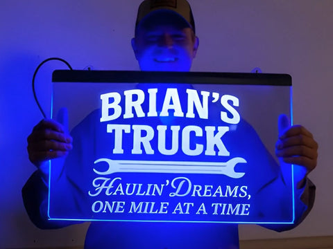 Image of Custom LED Sign - Personalized for Your Truck Cab