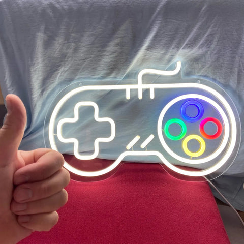 Image of Retro Game Controller LED Neon Flex Sign