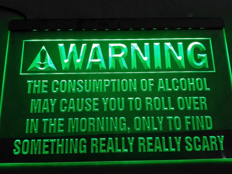 Image of Alcohol Warning Illuminated Sign