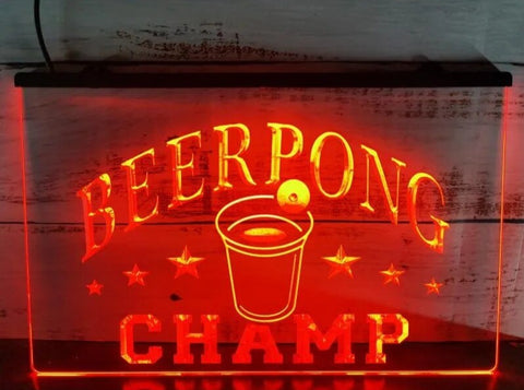 Image of Beer Pong Champ LED Neon Illuminated Sign