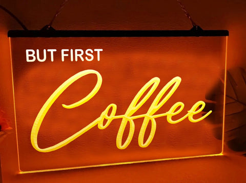 Image of But First Coffee LED Neon Sign