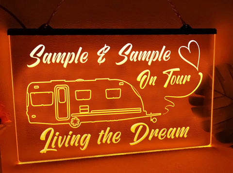 Image of Personalized Caravan on Tour LED neon sign in orange