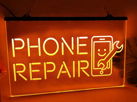 Image of Phone Repair LED Neon Sign in Orange