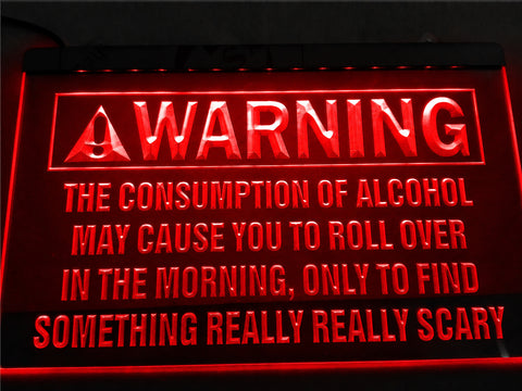 Image of Alcohol Warning Illuminated Sign