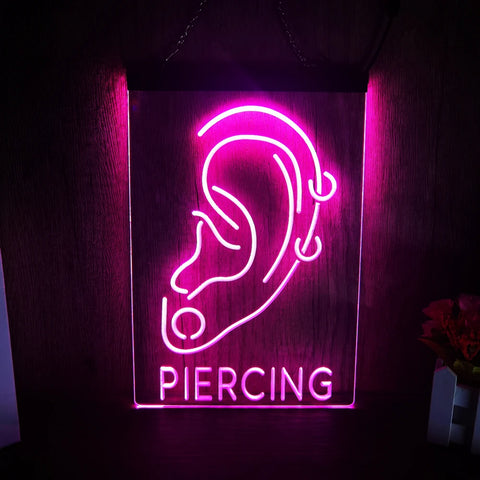 Image of Ear Piercing Illuminated LED Neon Sign