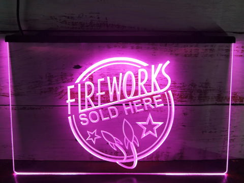 Image of Fireworks Sold Here Illuminated LED Neon Sign
