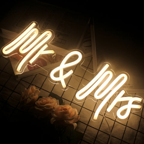 Image of Mr & Mrs LED Neon Wedding Sign