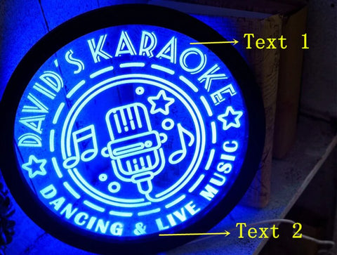 Image of Custom LED Neon Karaoke Sign - Personalized and Color Changing
