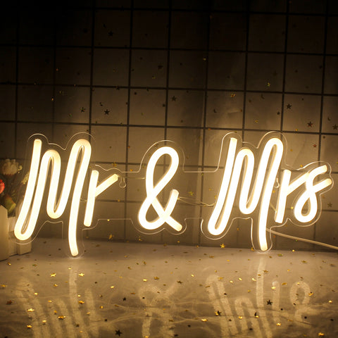 Image of Mr & Mrs LED Neon Wedding Sign