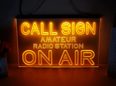 Image of Personalized Amateur Radio Station LED Neon Illuminated Sign