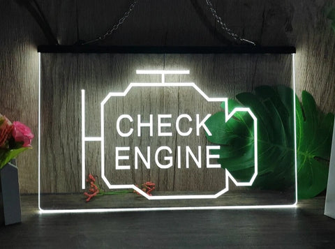 Image of Check Engine Illuminated LED Neon Sign