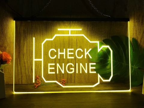 Image of Check Engine Illuminated LED Neon Sign