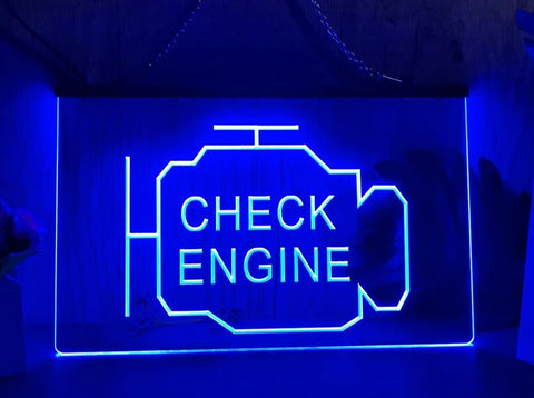 Image of Check Engine Illuminated LED Neon Sign