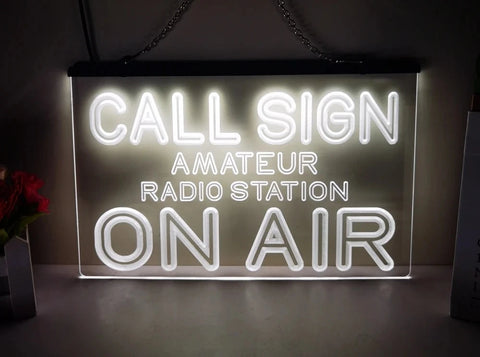 Image of Personalized Amateur Radio Station LED Neon Illuminated Sign
