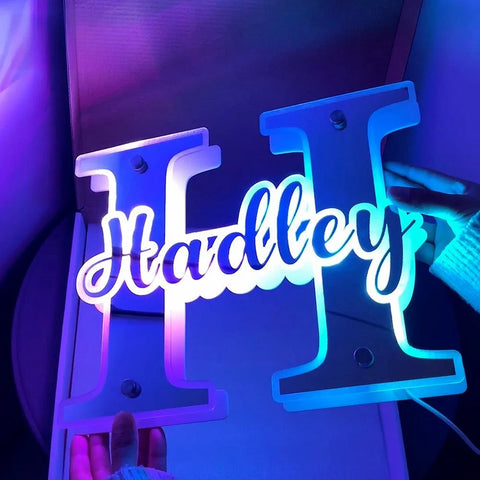Image of Personalized Name Letter LED Neon Mirror