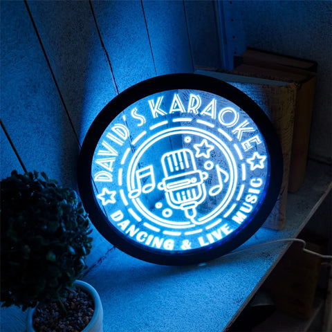 Image of Custom LED Neon Karaoke Sign - Personalized and Color Changing