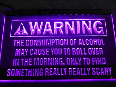 Image of Alcohol Warning Illuminated Sign