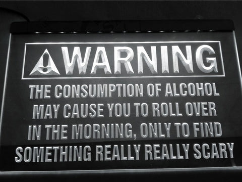 Image of Alcohol Warning Illuminated Sign