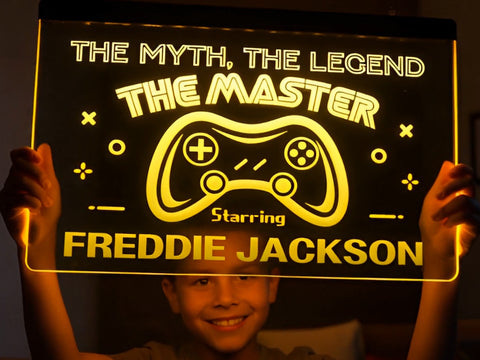 Image of The Gaming Master Personalized Illuminated Sign