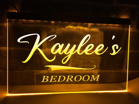 Image of Personalized Bedroom LED Neon Illuminated Sign