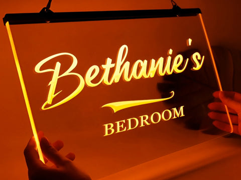Image of Personalized Bedroom LED Neon Illuminated Sign