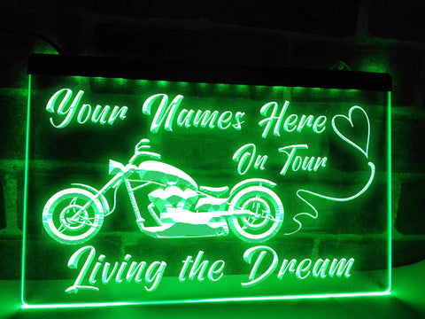 Image of Chopper on Tour Personalized Illuminated Sign