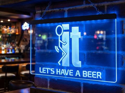 Image of Let's Have a Beer Illuminated Sign