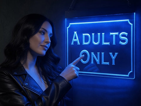 Image of Adults Only LED Neon Illuminated Sign