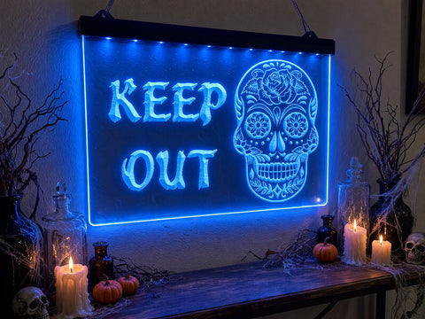 Image of Keep Out Illuminated Sign