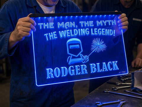 Image of Welding Legend Personalized Illuminated Sign