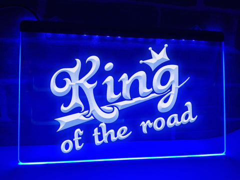 Image of King Of The Road LED neon sign in blue