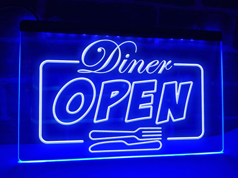 Image of Diner Open Illuminated LED Neon Sign