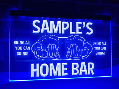 Home Bar Personalized Illuminated LED Neon Sign