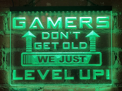 Image of Gamers Don't Get Old Illuminated Sign