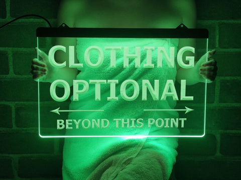 Image of Clothing Optional Illuminated Sign