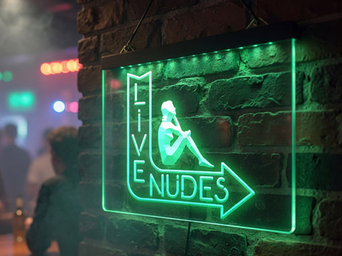 Image of Live Nudes Illuminated Sign