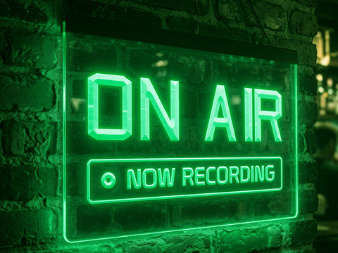 Image of On Air Now Recording Illuminated Sign