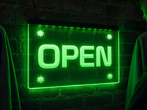 Image of Open Illuminated Sign
