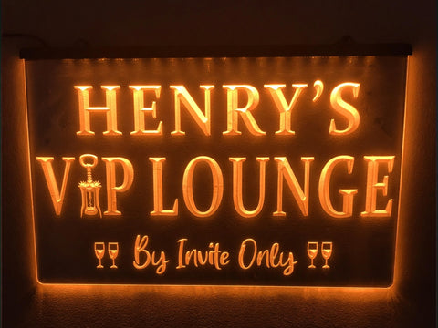 Image of VIP Lounge Personalized Illuminated Sign