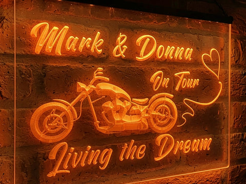 Image of Chopper on Tour Personalized Illuminated Sign