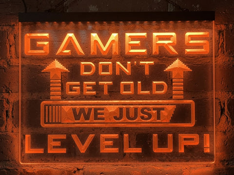 Image of Gamers Don't Get Old Illuminated Sign