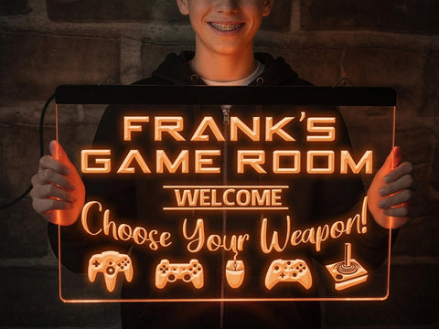 Image of Game Room Personalized Illuminated Sign