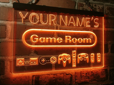 Image of Retro Game Room Personalized Illuminated Sign