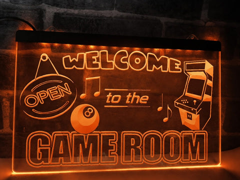 Image of Welcome to the Game Room Illuminated Sign