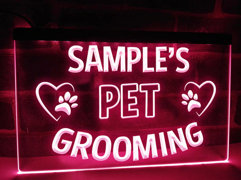 Image of Pet Grooming LED Neon Illuminated Sign