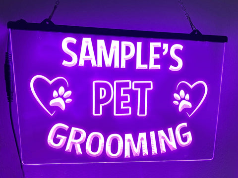 Image of Pet Grooming LED Neon Illuminated Sign